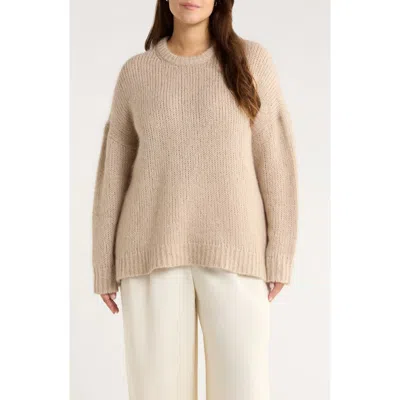 Nordstrom Metallic Crewneck Sweater In Neutral