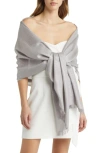 Nordstrom Metallic Lightweight Wrap In Silver