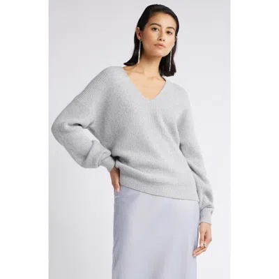 Nordstrom Metallic V-neck Sweater