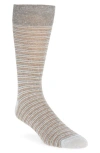 Nordstrom Microstripe Dress Socks In Brown