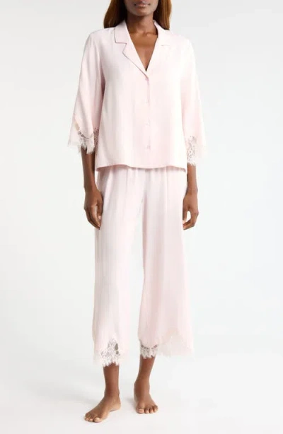 Nordstrom Midnight Lace Satin Pajamas In Pink