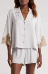 Nordstrom Midnight Lace Shortie Pajamas In White
