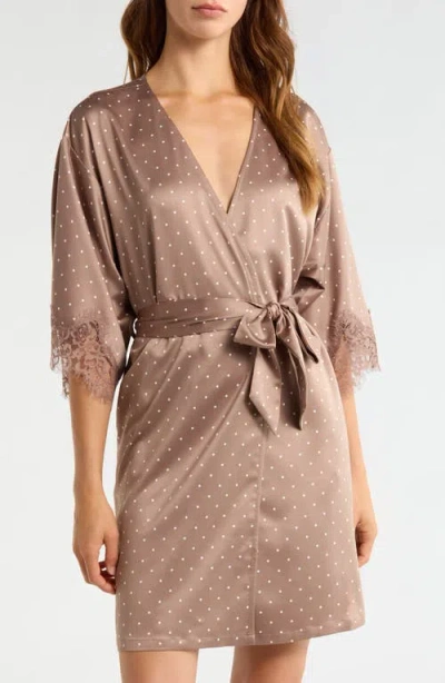 Nordstrom Midnight Satin Wrap In Brown