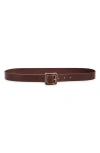 Nordstrom Mila Leather Belt In Red
