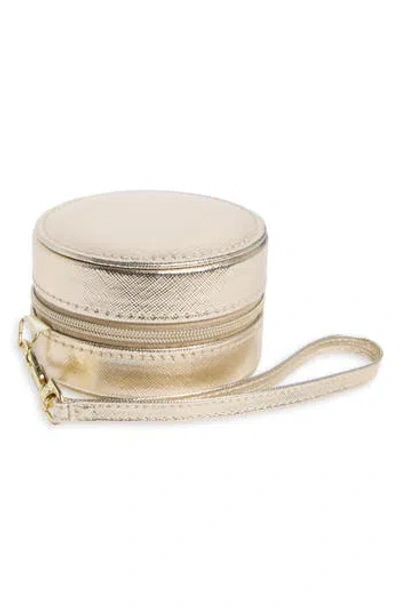Nordstrom Mini Round Jewelry Box In Gold