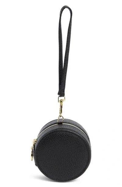 Nordstrom Mini Round Jewelry Box In Black Pebble