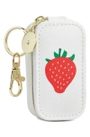 Nordstrom Mini Travel Jewelry Case Key Chain In White