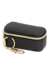 Nordstrom Mini Travel Jewelry Case Key Chain In Black Saffiano