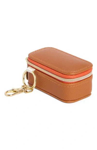 Nordstrom Mini Travel Jewelry Case Key Chain In Brown