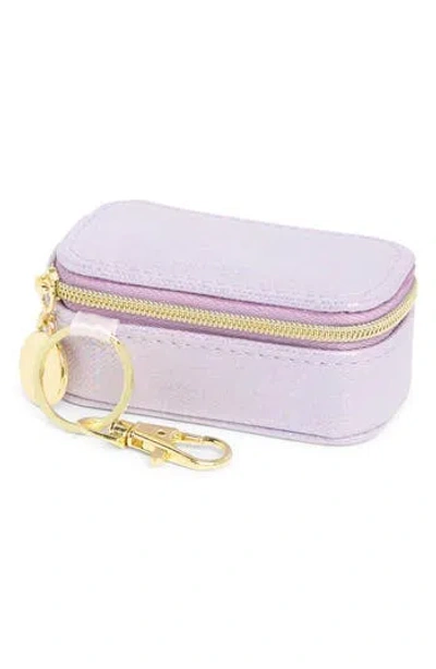 Nordstrom Mini Travel Jewelry Case Key Chain In Lavender Shimmer