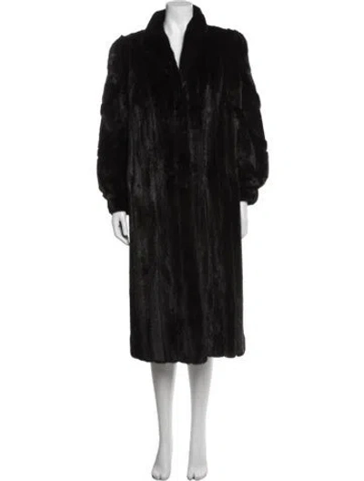 Pre-owned Nordstrom Mink Fur Coat In Black
