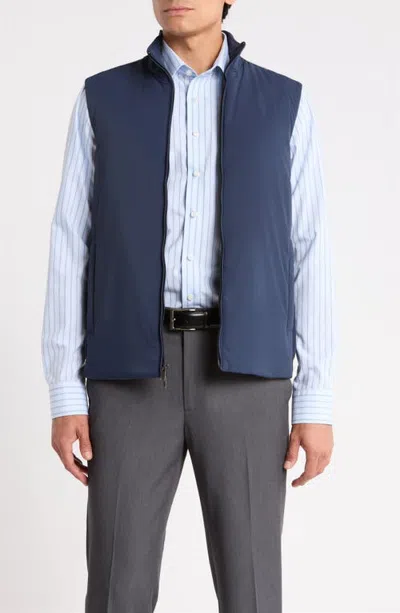 Nordstrom Mixed Media Insulated Knit Vest In Blue