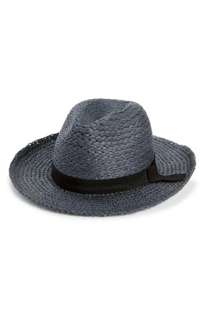 Nordstrom Mixed Media Panama Hat In Navy Combo
