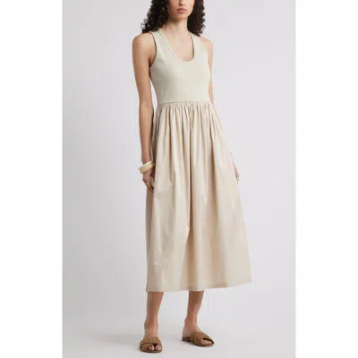 Nordstrom Mixed Media Stretch Cotton Tank Maxi Dress