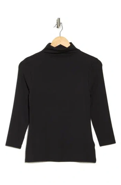 Nordstrom Mock Neck Long Sleeve T-shirt In Black