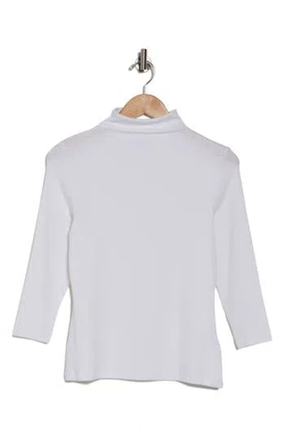 Nordstrom Mock Neck Long Sleeve T-shirt In White