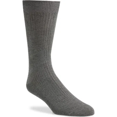 Nordstrom Modern Rib Crew Socks In Grey Heather