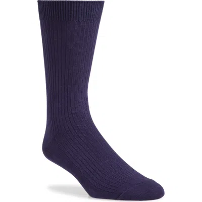 Nordstrom Modern Rib Crew Socks In Navy