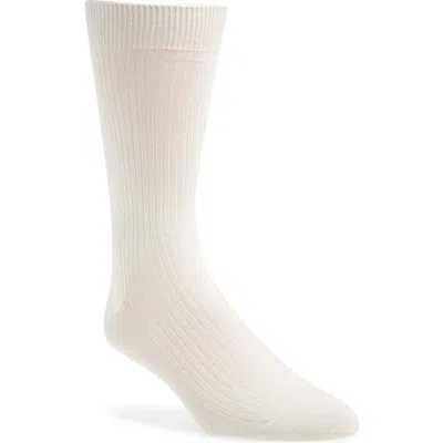 Nordstrom Modern Rib Crew Socks In White