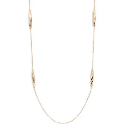 Nordstrom Molten Bead Station Necklace In Gold