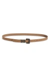 Nordstrom Molten Buckle Leather Belt In Brown