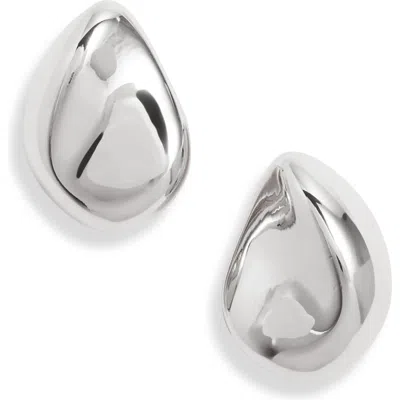 Nordstrom Molten Teardrop Stud Earrings In Silver