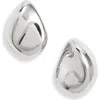 Nordstrom Molten Teardrop Stud Earrings In Silver