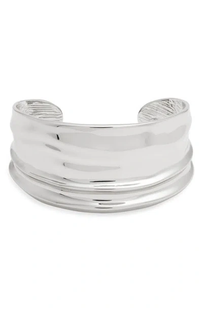 Nordstrom Molten Wide Cuff Bracelet In Gray