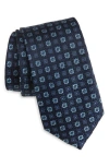 Nordstrom Montagna Neat Floral Medallion Silk Jacquard Tie In Blue
