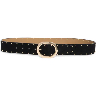 Nordstrom Montana Studded Suede Belt In Black