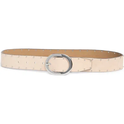 Nordstrom Montana Studded Suede Belt In Neutral