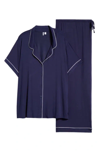 Nordstrom Moonlight Crop Pajamas In Navy Peacoat
