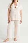 Nordstrom Moonlight Crop Pajamas In Pink Peony Bud