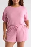 Nordstrom Moonlight Eco Easy Rib Short Pajamas In Pink Prince