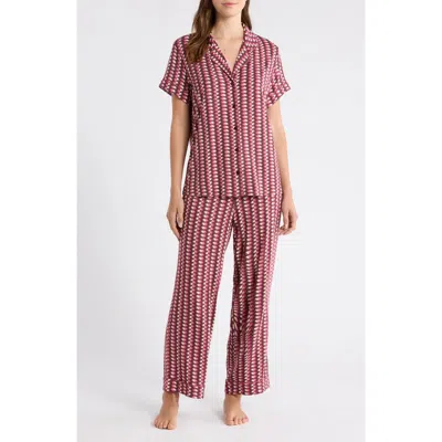 Nordstrom Moonlight Eco Crop Pajamas In Burgundy