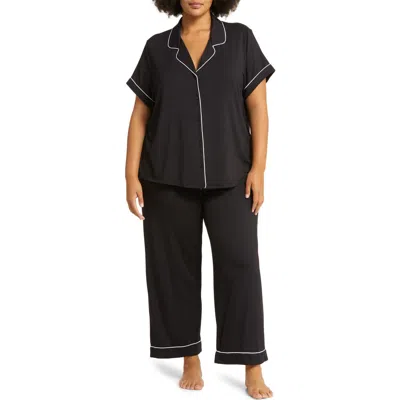 Nordstrom Moonlight Eco Crop Pajamas In Black