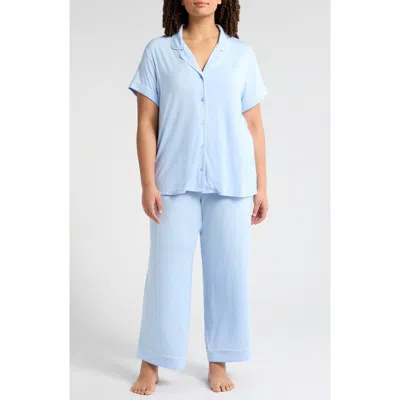 Nordstrom Moonlight Eco Crop Pajamas In Blue Windsurfer