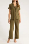 Nordstrom Moonlight Eco Crop Pajamas In Green