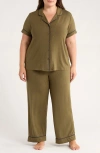 Nordstrom Moonlight Eco Crop Pajamas In Green