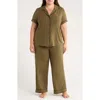 Nordstrom Moonlight Eco Crop Pajamas In Green