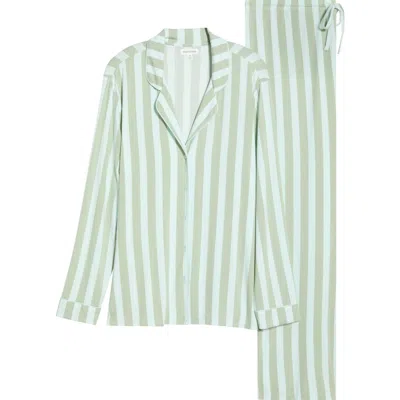 Nordstrom Moonlight Eco Crop Pajamas In Green