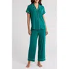 Nordstrom Moonlight Eco Crop Pajamas In Green Storm