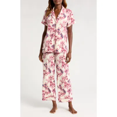 Nordstrom Moonlight Eco Crop Pajamas In Ivory Egret Paintedseas Floral