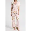 Nordstrom Moonlight Eco Crop Pajamas In Pink Hush Impromptu Floral