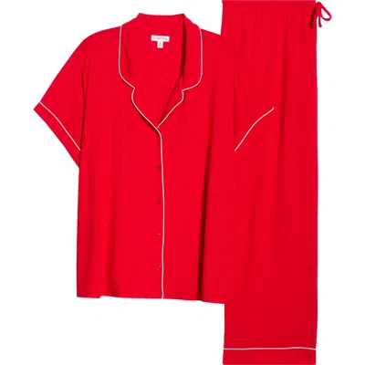 Nordstrom Moonlight Eco Crop Pajamas In Red