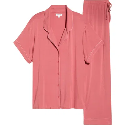 Nordstrom Moonlight Eco Crop Pajamas In Red