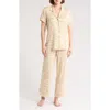 Nordstrom Moonlight Eco Crop Pajamas In Tan Shore Fluid Zebra