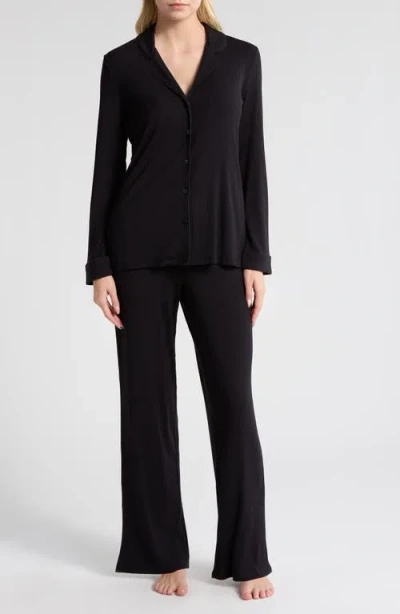 Nordstrom Moonlight Eco Easy Rib Pyjamas In Black