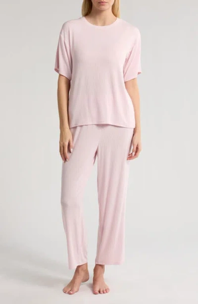Nordstrom Moonlight Eco Easy Rib Pajamas In Pink Cake