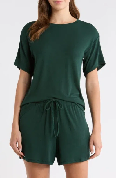 Nordstrom Moonlight Eco Easy Rib Short Pajamas In Green